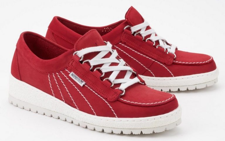 Mephisto LADY MAYA Dames Veterschoen - Rood nubuck